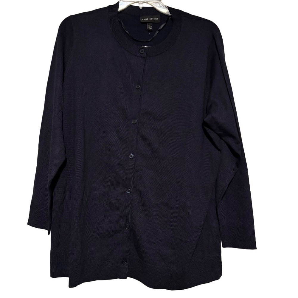 Women’s Lane Bryant Button Down Knit Cardigan in Navy Sz 18/20 NWT